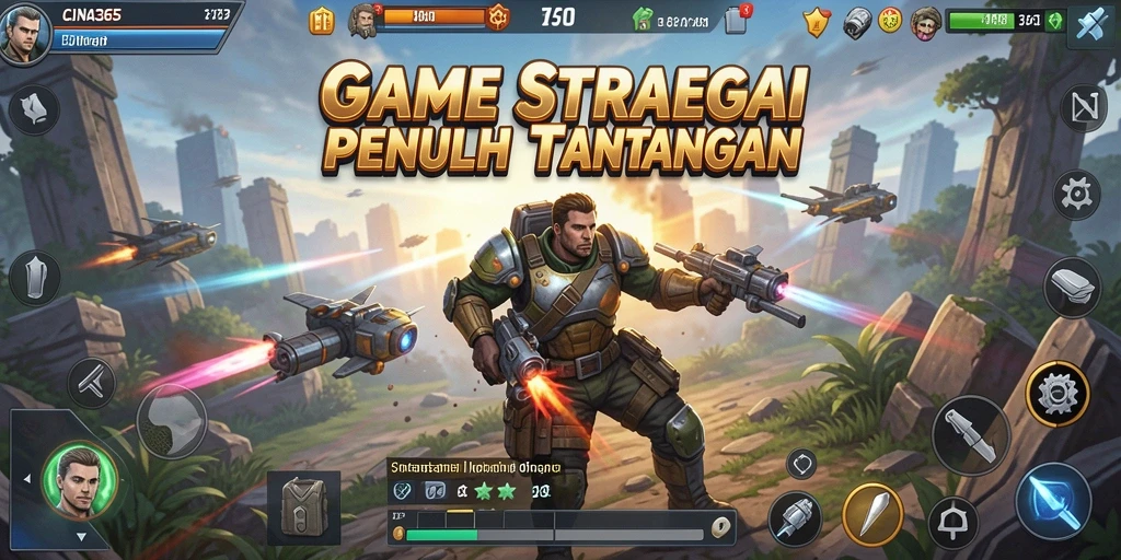 Tampilan gameplay epik dalam game strategi CINA365.