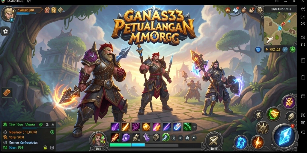Tangkapan layar dari gameplay menegangkan di GANAS33.