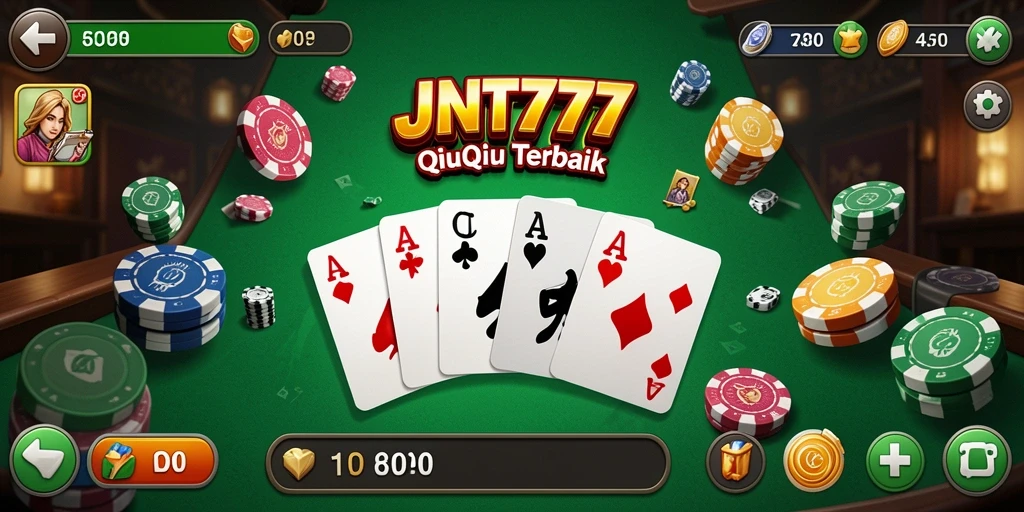 Tampilan gameplay QiuQiu yang seru dalam JNT777.
