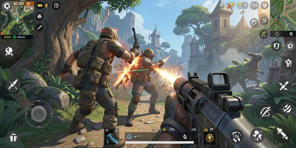 Tangkapan layar gameplay ME355 yang mendebarkan dan penuh aksi TPS.