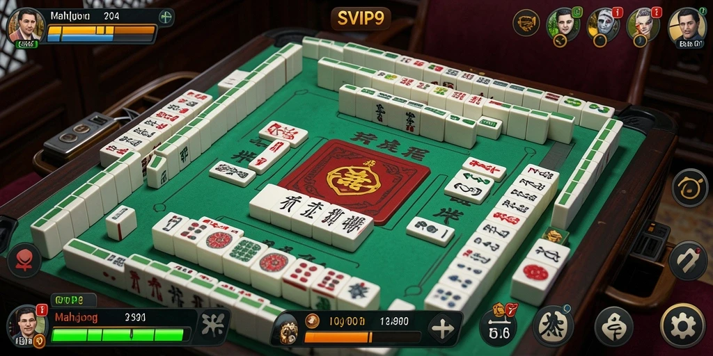 Screenshot gameplay SVIP9 dengan tampilan Mahjong yang menarik.
